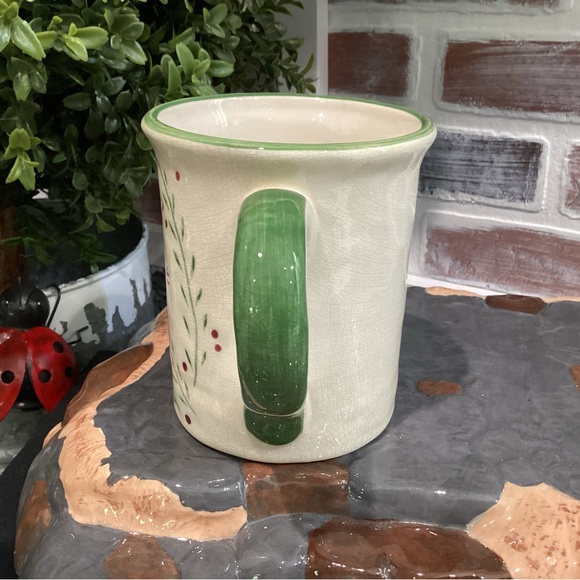 🟢 Vintage - Ceramic Crafted “Peace” themed Coffee or Tea Mug / Cup - Huge - Nice - Picture 2 of 9